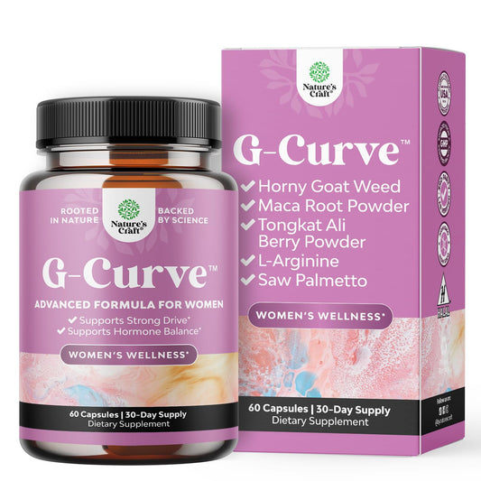 G-Curve bottle and capsules on white background