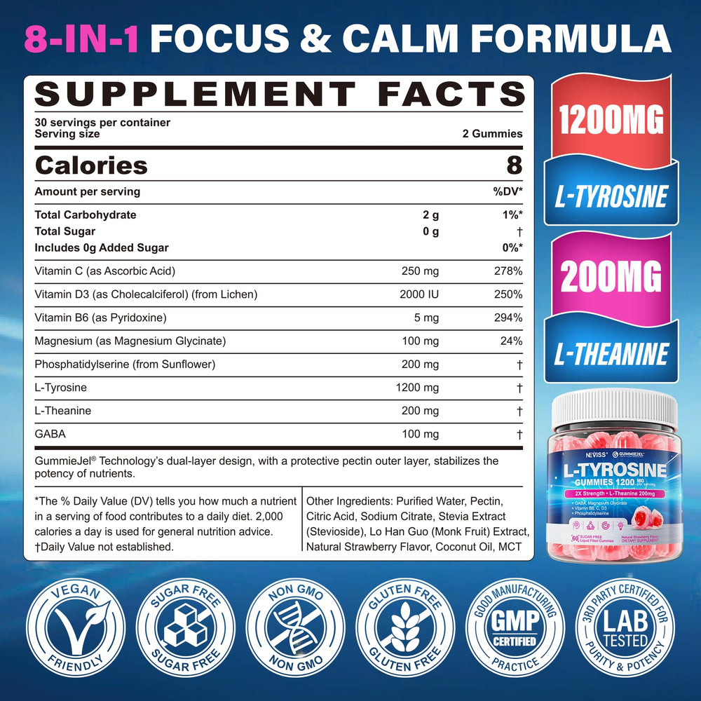 GABA and L-Theanine calm focus gummies