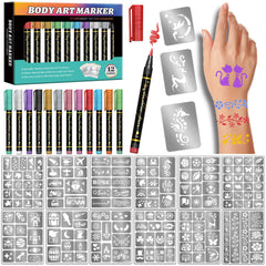 Gabizafia metallic tattoo markers for skin deliver vibrant color and smooth application.