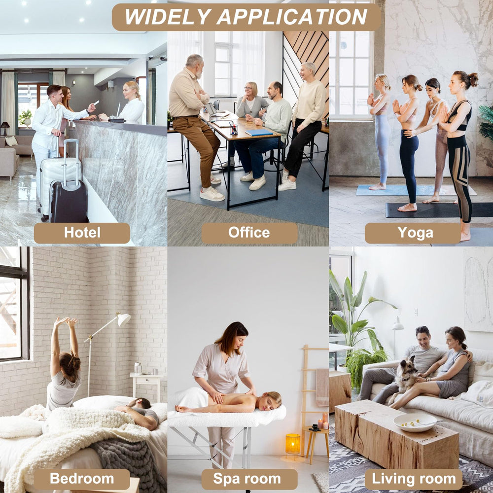 GABROGA Bluetooth app control panel for fragrance scheduling and intensity