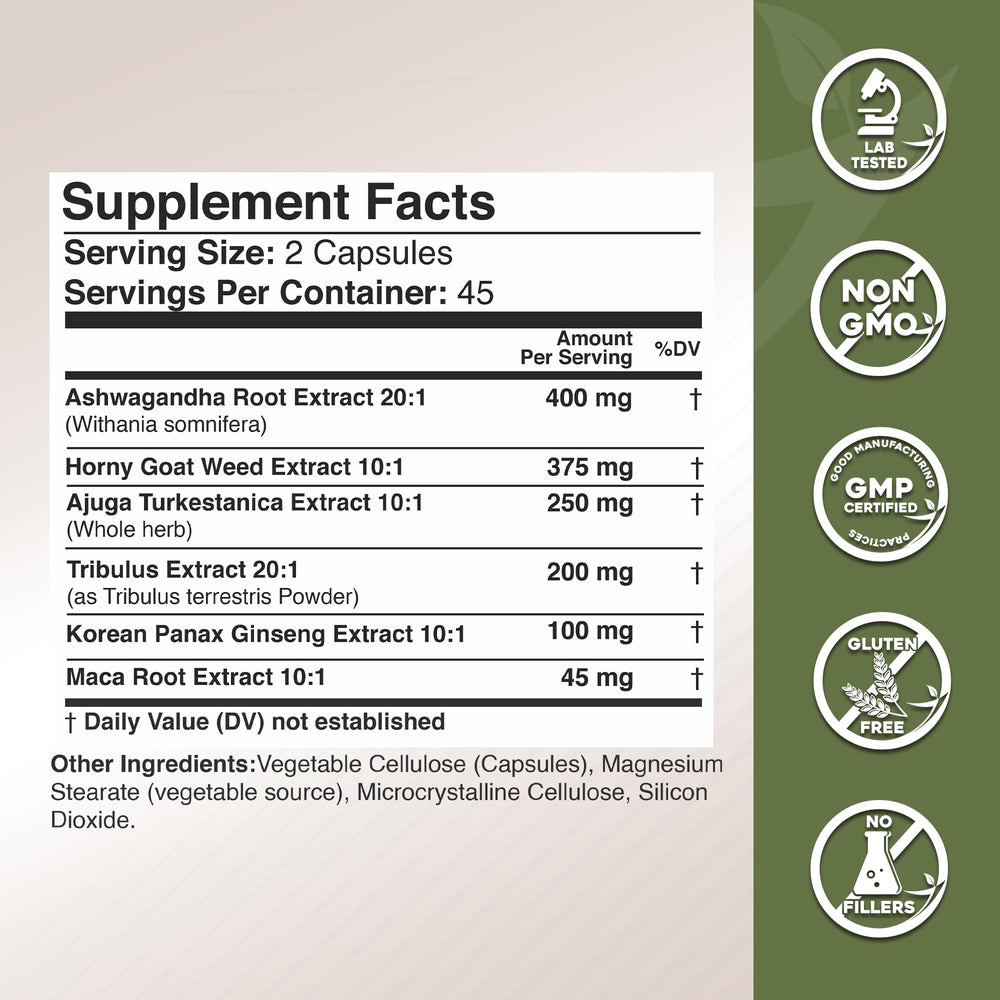 Ashwagandha and Maca energy and stamina blend image