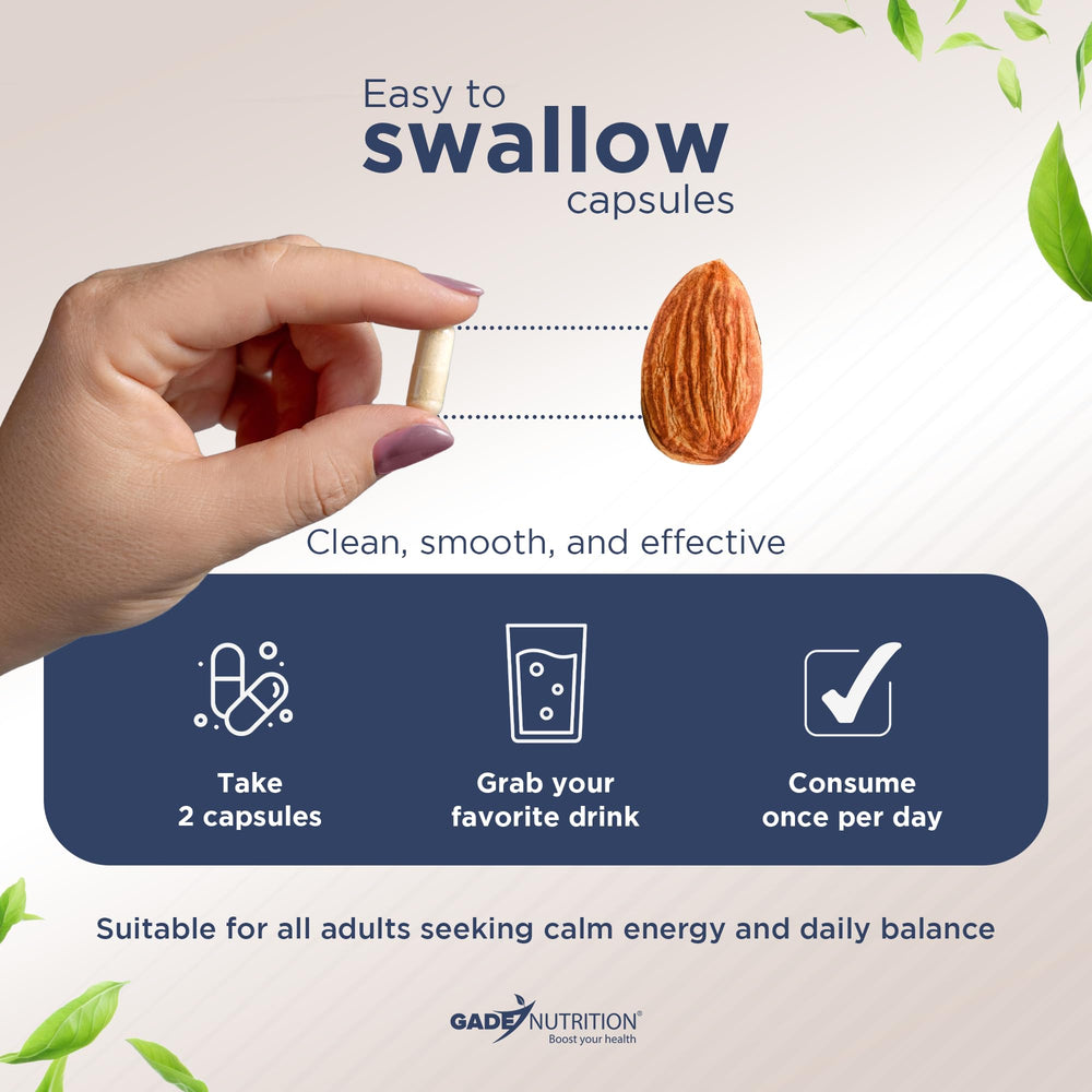 Vegan, gluten-free, non-GMO Ashwagandha capsules