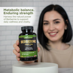 Front view of Gade Nutrition Berberine bottle