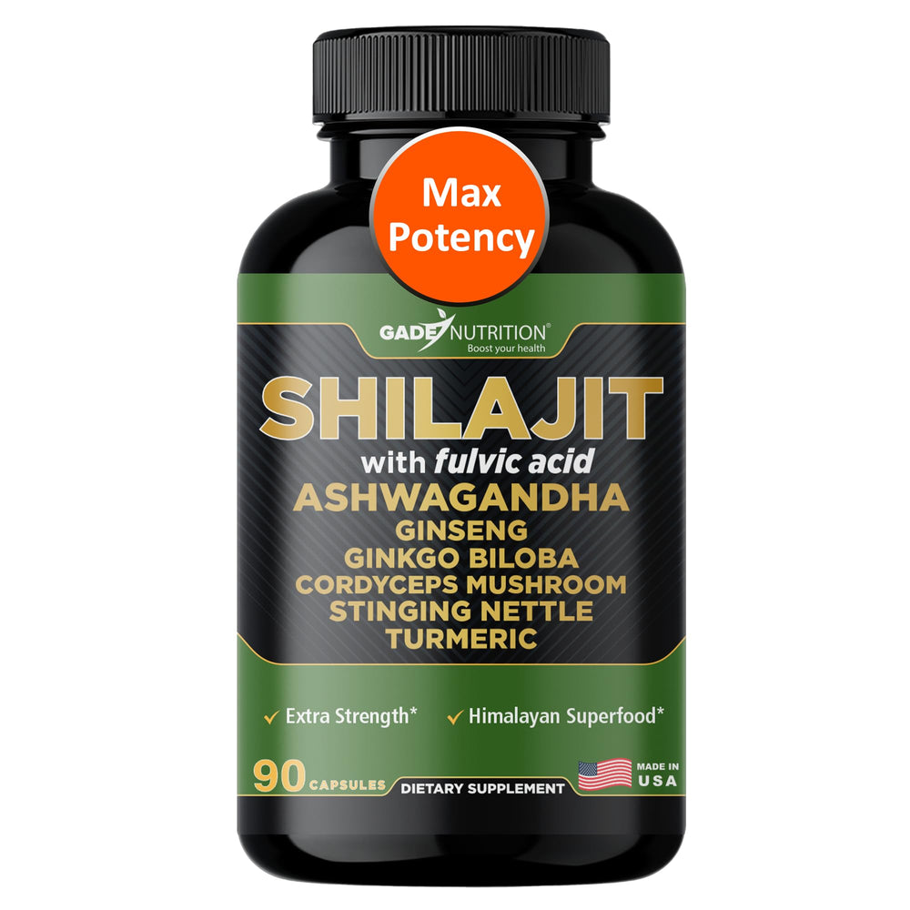 Gade Nutrition Pure Himalayan Shilajit capsules front view