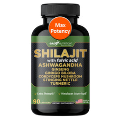Gade Nutrition Pure Himalayan Shilajit capsules front view