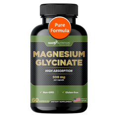 Gade Nutrition Pure Magnesium Glycinate bottle with capsules