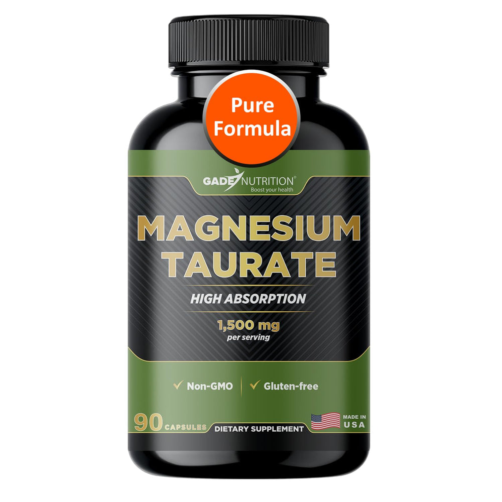 Gade Nutrition Pure Magnesium Taurate bottle with capsules