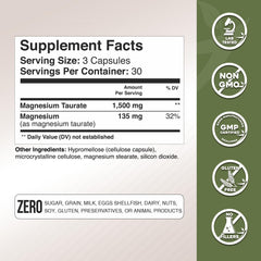 Close-up of magnesium taurate capsules