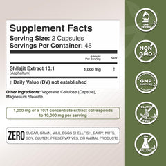 Close-up of Shilajit capsules in bottle