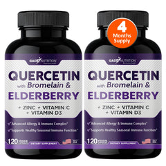Gade Nutrition quercetin-bromelain-elderberry bottle supports daily immune wellness.