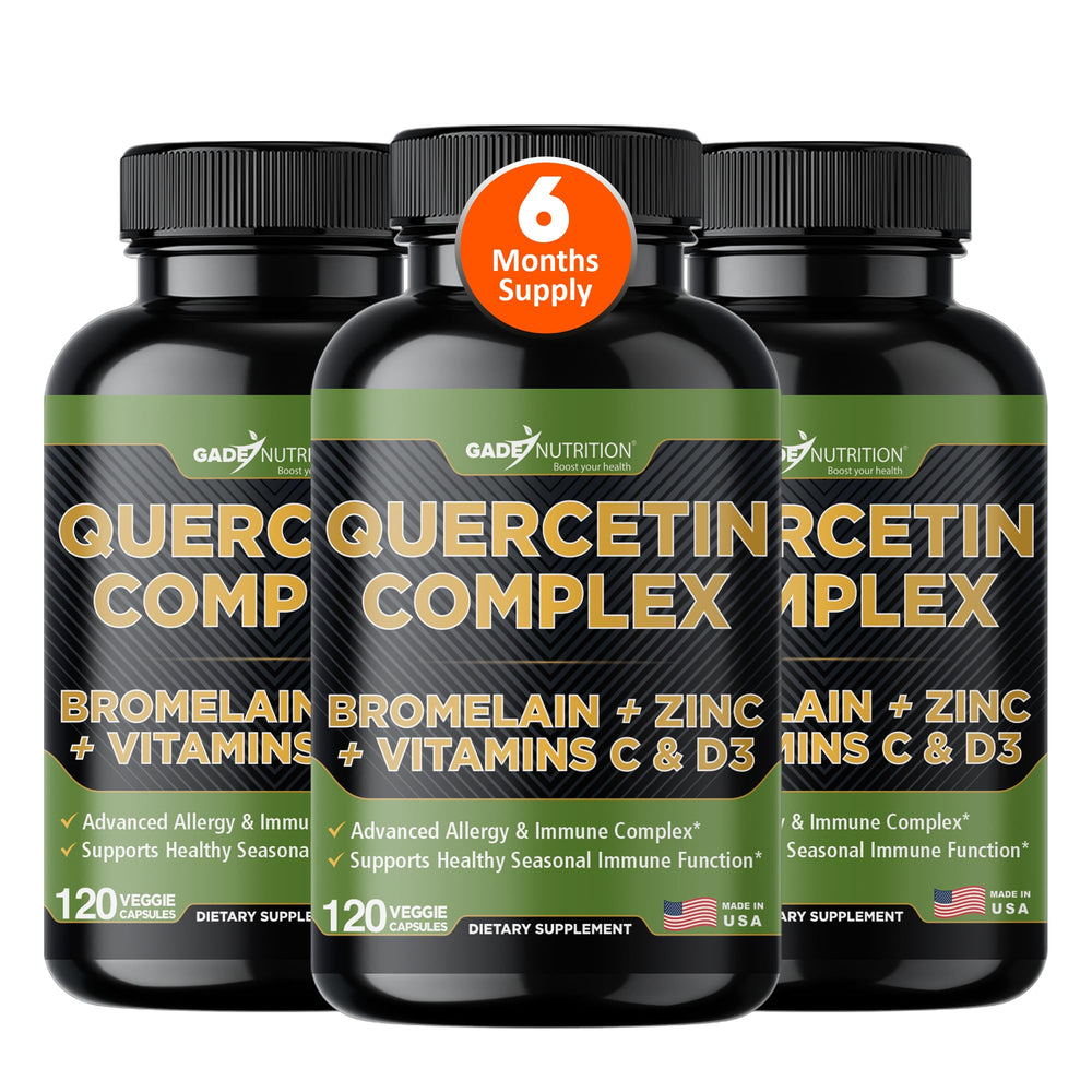 Gade Nutrition Quercetin 500mg with Bromelain bottle and label