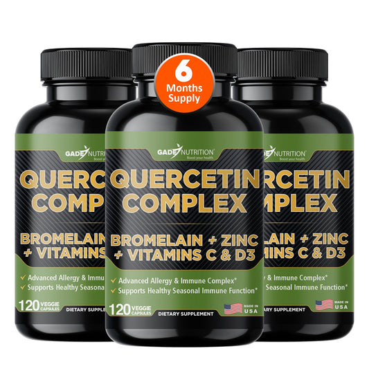 Gade Nutrition Quercetin 500mg with Bromelain bottle and label