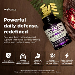 Quercetin with Bromelain and Elderberry ingredients