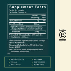 Ashwagandha capsules in bottle