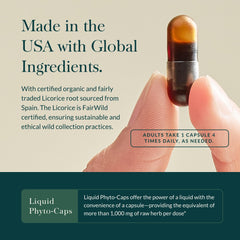 Close-up of Gaia Cramp Relief vegan capsules