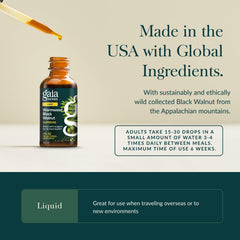 Gaia Herbs black walnut detail showing ingredient integrity and potency benefit