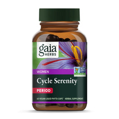 Gaia Herbs Cycle Serenity bottle on a white background