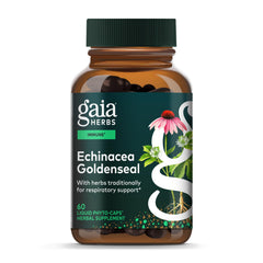 Gaia Herbs Echinacea Goldenseal bottle on white background