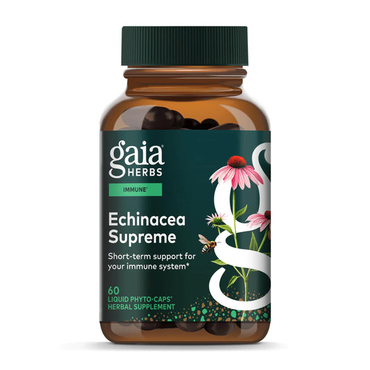 Gaia Herbs front packaging showing product name and benefit