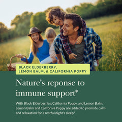 Label highlights: immune support, sleep, vegan, purity-tested
