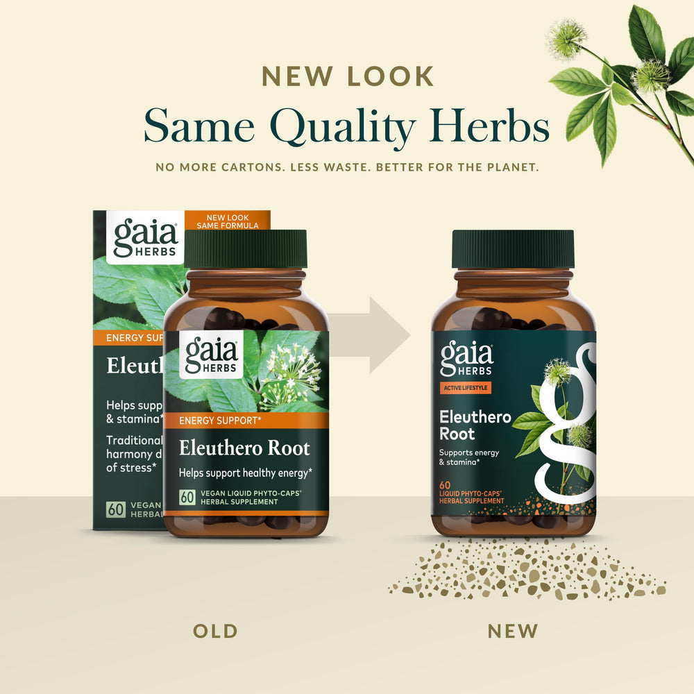 Gaia Herbs Eleuthero Root product on white background