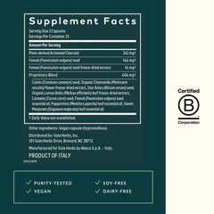Gaia Herbs Gas & Bloating vegan capsules designed for daily digestive support