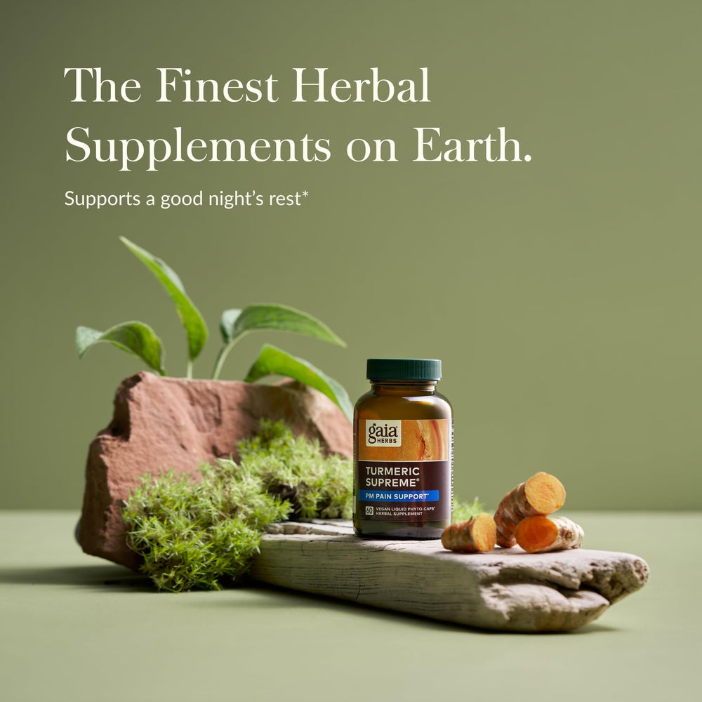 Herbal blend of kava, valerian, turmeric, and feverfew