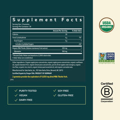 Organic ingredients: apple juice concentrate and lemon peel essential oil