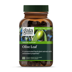 Bottled Gaia Herbs Olive Leaf Immune Support capsules - 120 vegan capsules