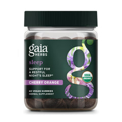 Gaia Herbs Organic Sleep Gummies bottle on white background