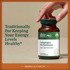 Gaia Herbs PRO Adaptogen Performance capsules in bottle