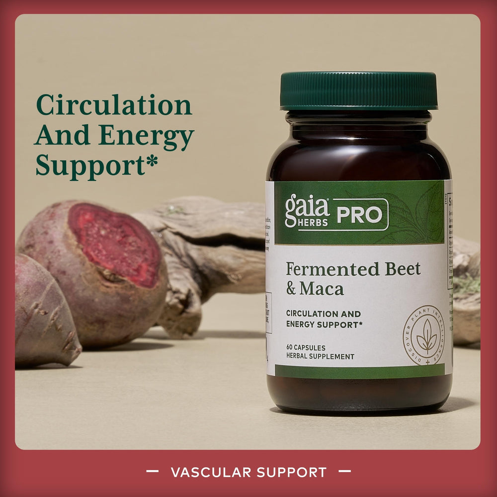 GAIA Herbs PRO carrot spinach blend close-up suggests antioxidant nourishment.