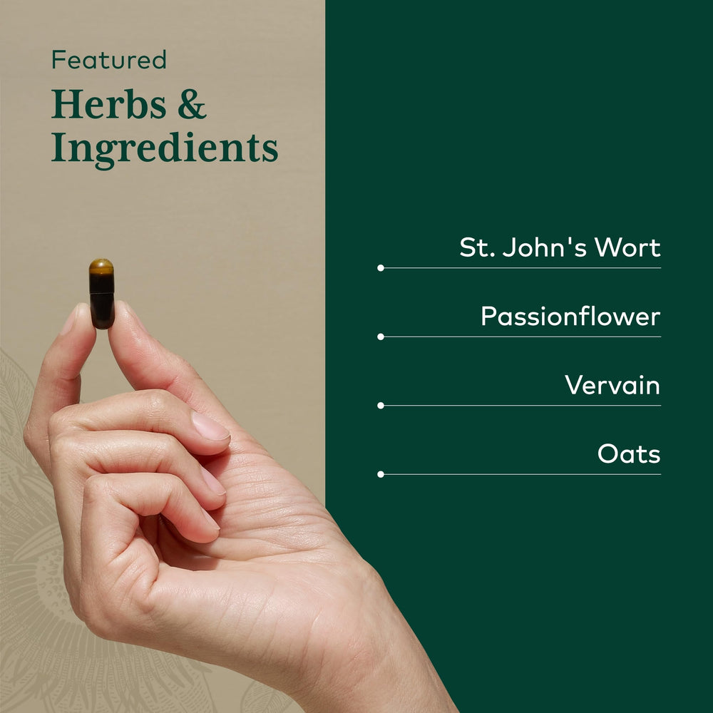 Close-up of St. John's Wort capsule blend