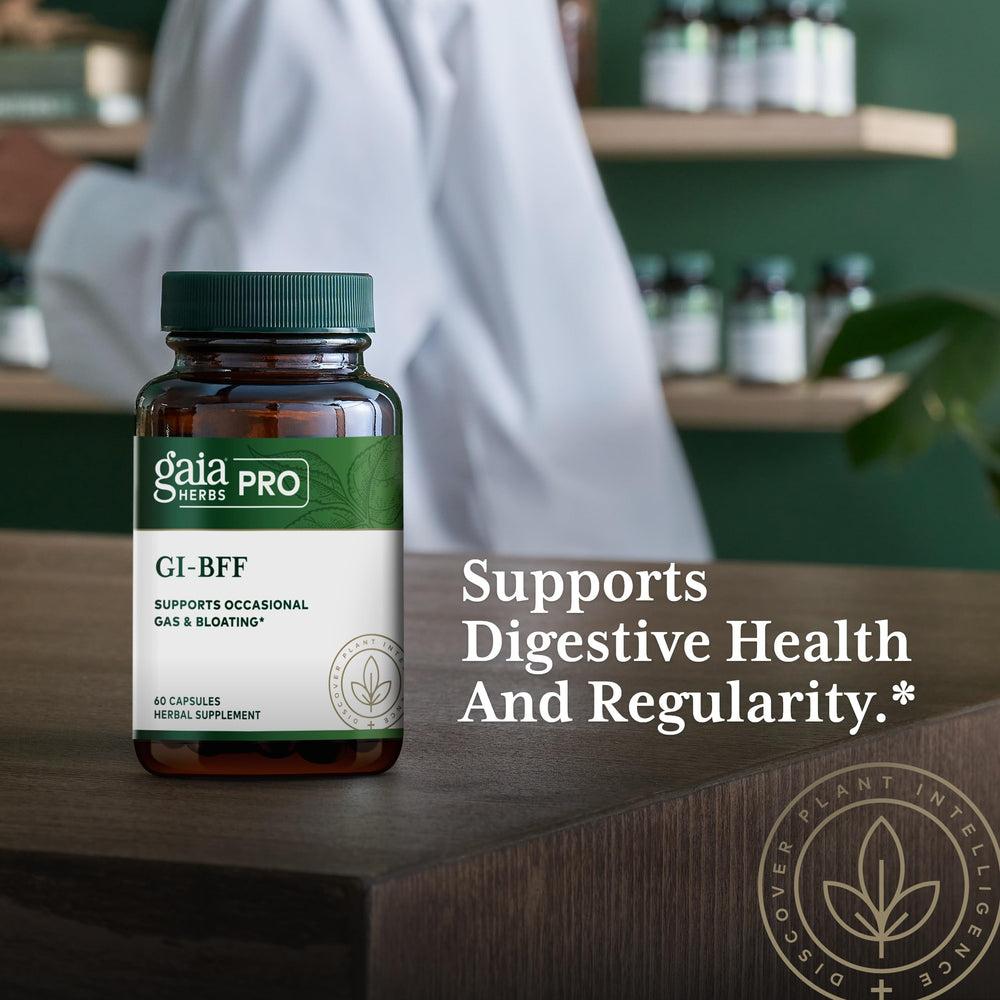 Peppermint oil and chamomile components in the GI-BFF blend