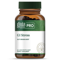 Bottle of Gaia Herbs PRO GI Stress with label visible