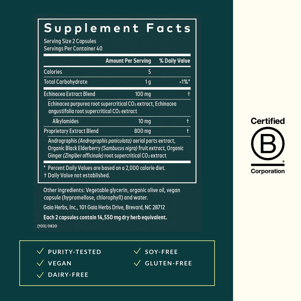 Graphic highlighting 10 mg alkylamides for immune support