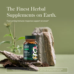 Gaia Herbs Quick Defense capsule close-up highlighting vegan phyto-caps