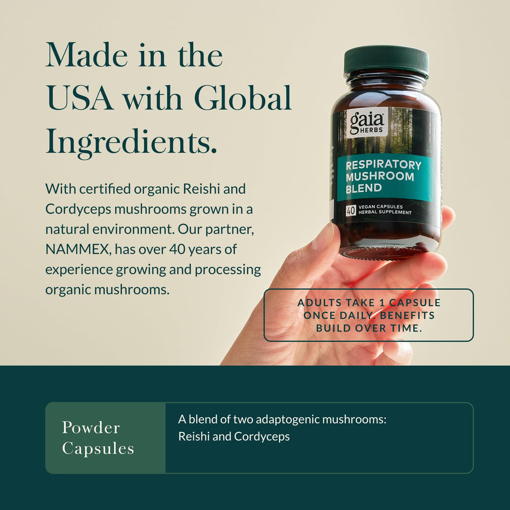 Ingredients include Reishi and Cordyceps mushrooms