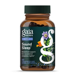 Gaia Herbs Sound Sleep bottle with label on white background