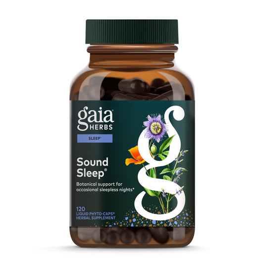 Gaia Herbs Sound Sleep bottle and packaging