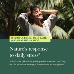 Packaging and ingredients panel of Gaia Herbs Stress Response