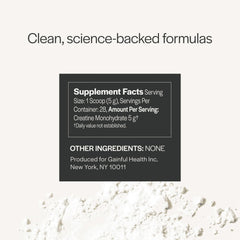 Unflavored Creatine Monohydrate powder being mixed into a beverage