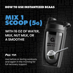 Pre-workout setting with Gains in Bulk BCAA powder visible