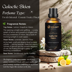 Galactic Skies fragrance oil label close-up