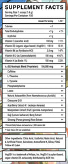 Illustration of keto-friendly, sugar-free energy powder with vitamins and nootropic blend