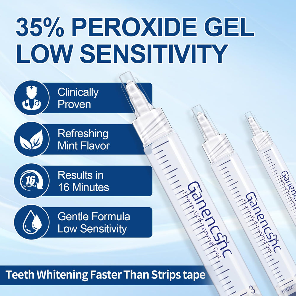 Whitening gel tubes for 30 treatments, approx. 1 ml each