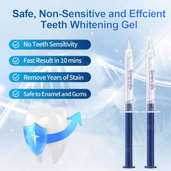 FDA-certified whitening gel with satisfaction guarantee
