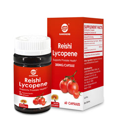 GANOHERB Lycopene Supplement for Men front view with 60 capsules