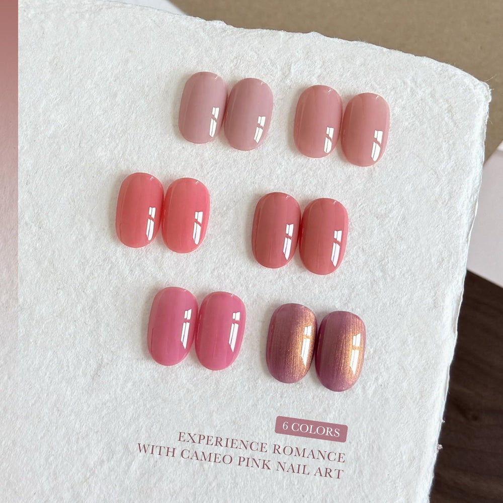 GAOY Cameo Pink top coat delivering a glossy, smooth finish.