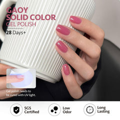 GAOY Cameo Pink curing under a 36W UV/LED lamp for quick dry.